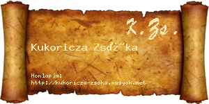 Kukoricza Zsóka névjegykártya
